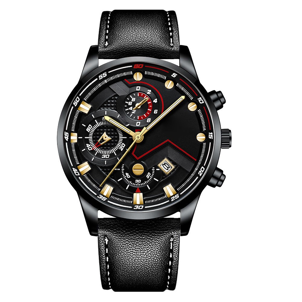 Explosions Men's Fashion Business Watch Luminous Hands with Calendar Quartz Watch_voghion.com