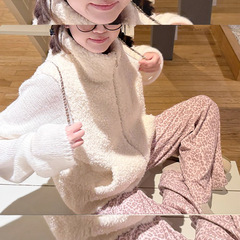 【豹纹直筒裤】设计感直筒牛仔裤女秋季新款宽松长裤