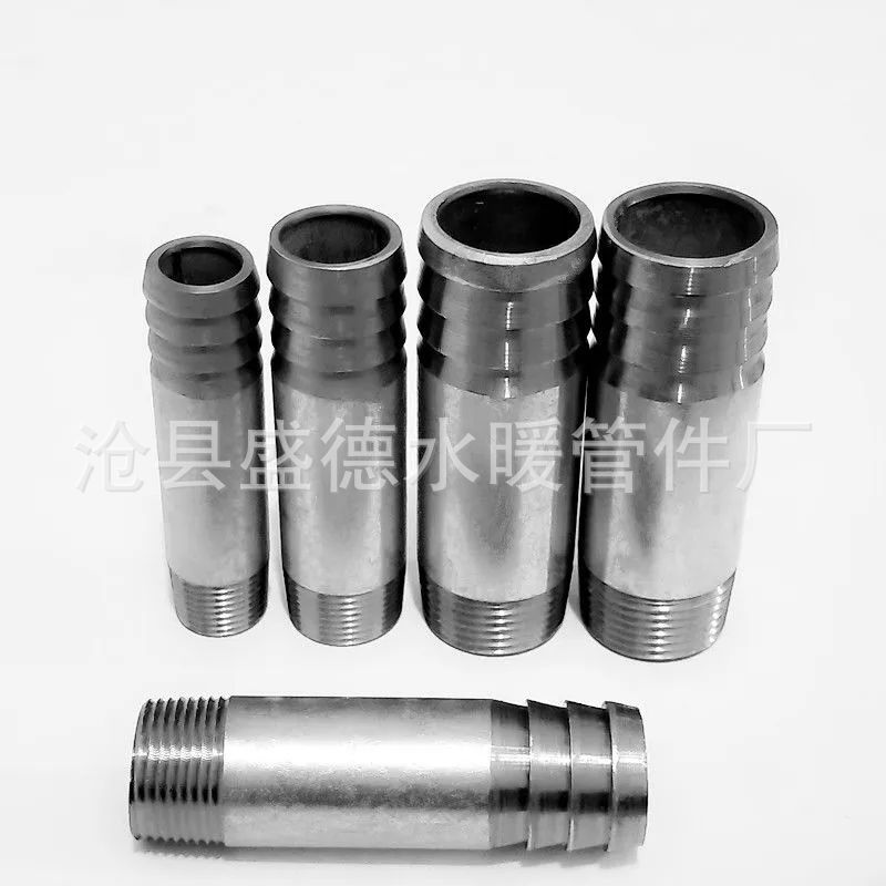 工厂自产镀锌双头加长丝圆管外丝外牙延长管外丝直接直通双丝DN15