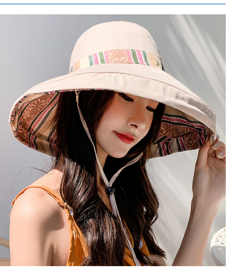 Women's Vacation Ethnic Style Colorful Big Eaves Bucket Hat display picture 5