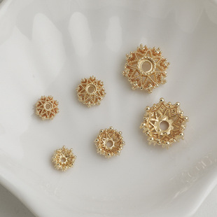 14K����ɫ�U�հ��ǰ˼�������â������ñ�朴���diy�Ʒ���