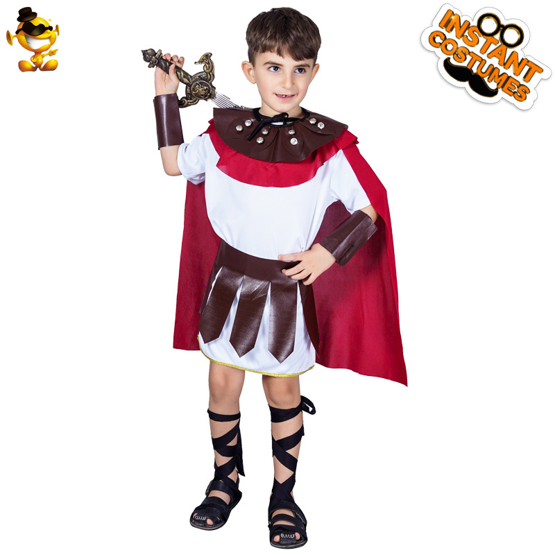 Los niños romano Guerrero traje de Halloween traje mascarada niño romano Guerrero fiesta traje