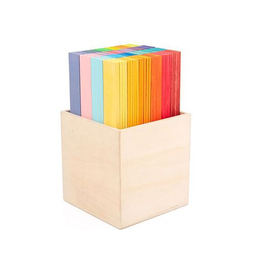Da Vinci Bridge basswood 120 pieces rainbow love children's educational toys balance building model building blocks