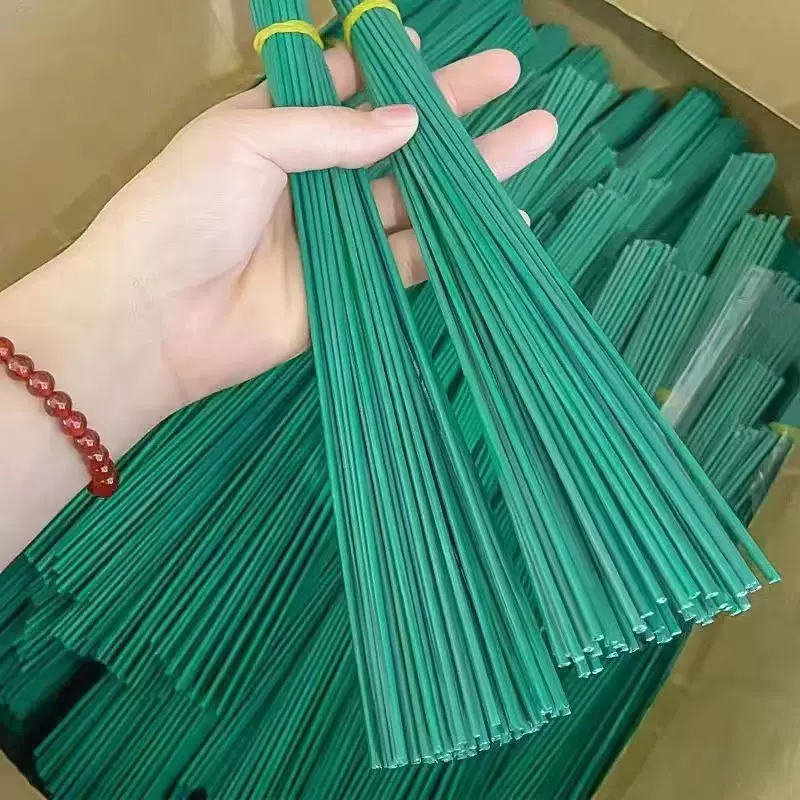 扭扭棒2号假花杆绿色胶包铁丝花杆手工制作仿真玫瑰材料清仓批发
