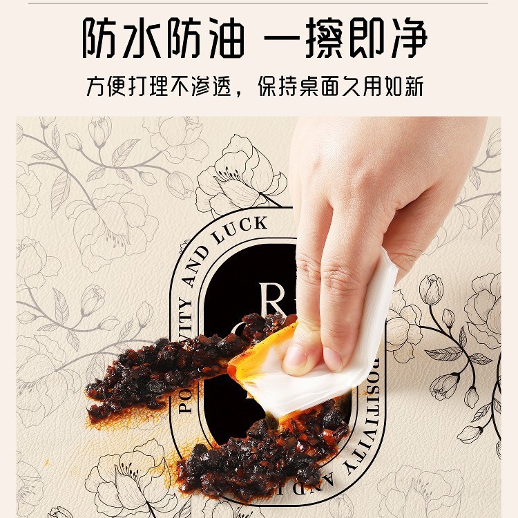 25新款客厅圆形皮革桌布防水防油免洗家用轻奢高级感桌面垫子批发|undefined