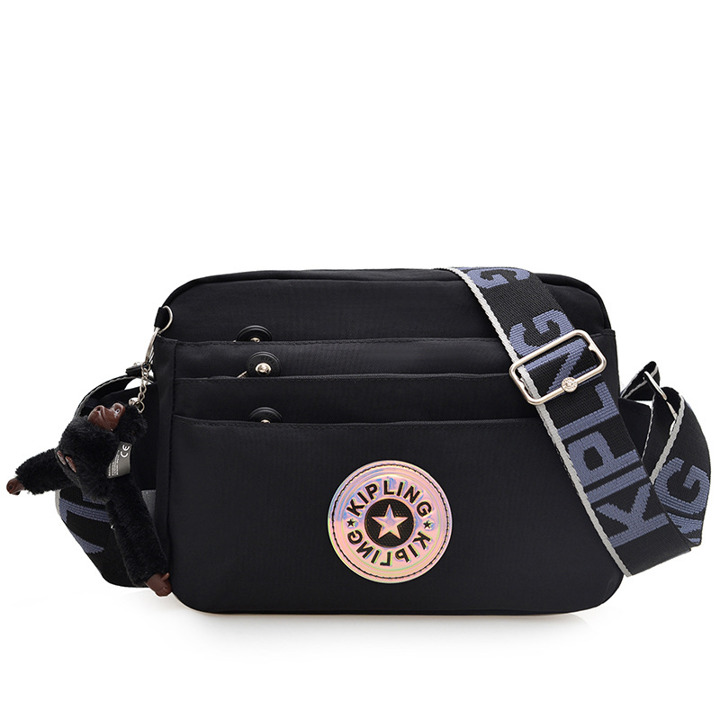 Nuevo bolso de hombro para mujer kp bolso de mensajero de tela de nailon anti-salpicaduras ultraligero nuevo colgante de mono estándar damas compras diagonales