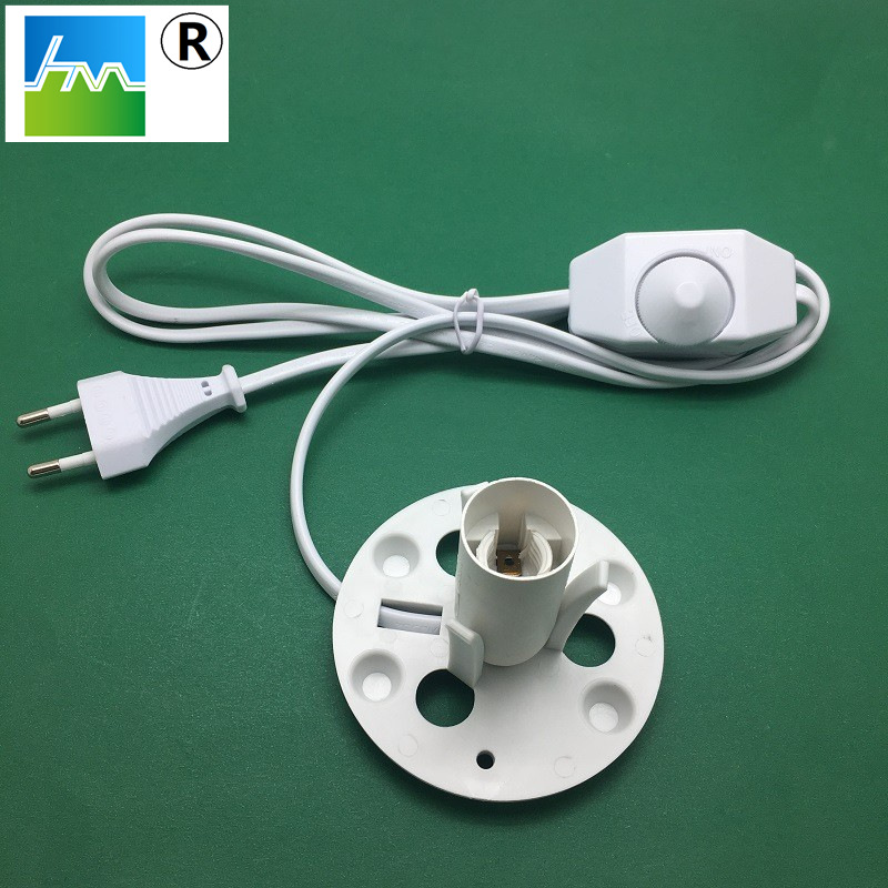 盐灯电源线 欧规盐灯线插头盐晶灯 欧式电源插头线 电源线