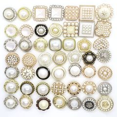 青衿金屬珍珠鑲鑽紐扣小香風扣子大衣風衣毛衣開衫高端奢華裝飾扣