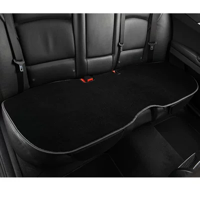 Wool pad plush for winter, single piece for - pure-wool-rear-seat-cushion-black