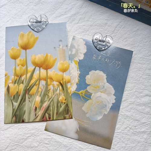 Ins-style minimalist transparent heart-shaped storage clips, high-end acrylic snack seal clips, DIY sticky note clips