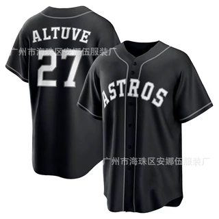2026外贸批发棒球服25全黑款队球衣短袖刺绣版棒球球衣23# 44#27#