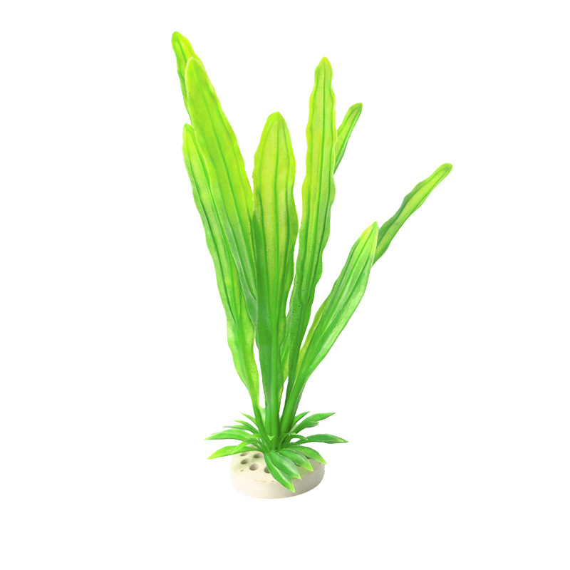 Venta caliente simulación nueve coronas hierba planta de plástico venta directa de fábrica flor decorativa acuario de peces paisajismo suministros de flores falsas agua de simulación