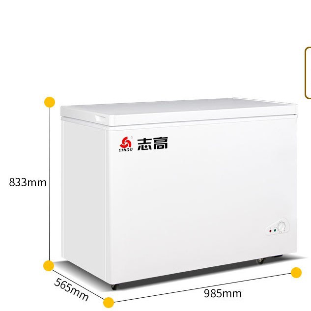 Congelador Chigo 228/388L Hogar y comercial Congelador refrigerado de gran capacidad Congelador horizontal de congelación rápida de doble uso