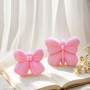 Bow Aromatherapy Candle Ins Style Creative Ornaments Photo Props Romantic Gift Wedding Decoration Accompanying Wax