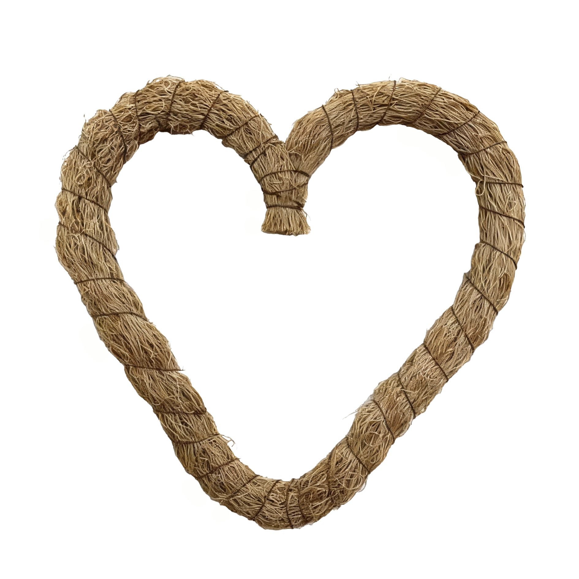 藤编爱心塑料土伏藤心形藤编花环裸环婚礼乡村田园装饰门环挂饰