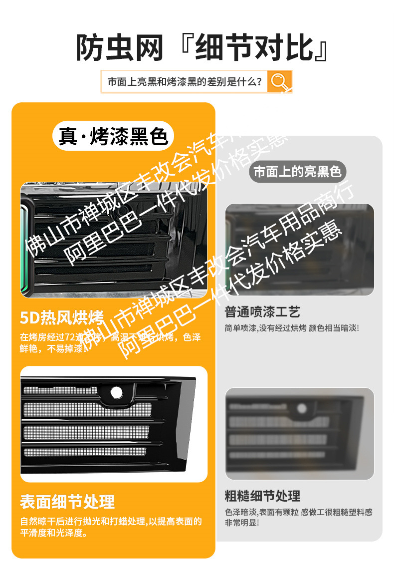 Suitable for Great Wall Alpine 8/9 One-Piece Welded Car Insect-Proof Net Front Grille Special Modified Decorative Strip Accessories
