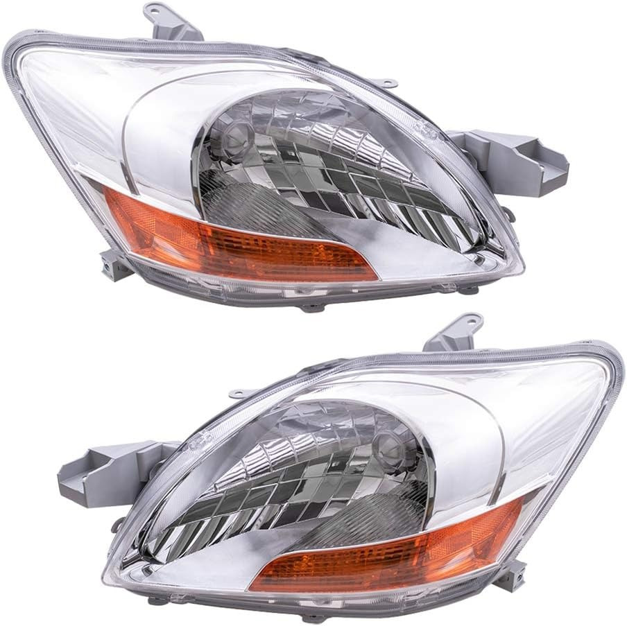 Compatible with 2007-2011 Toyota Yaris Vios front headlights, left side headlight / right side headlight, front of the vehicle
