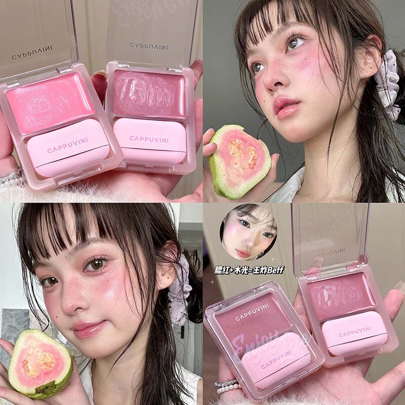 Cappuvini元気光感頬紅ペースト膨張色少女感粉頬紅自然水潤韓系メーキャップ|undefined