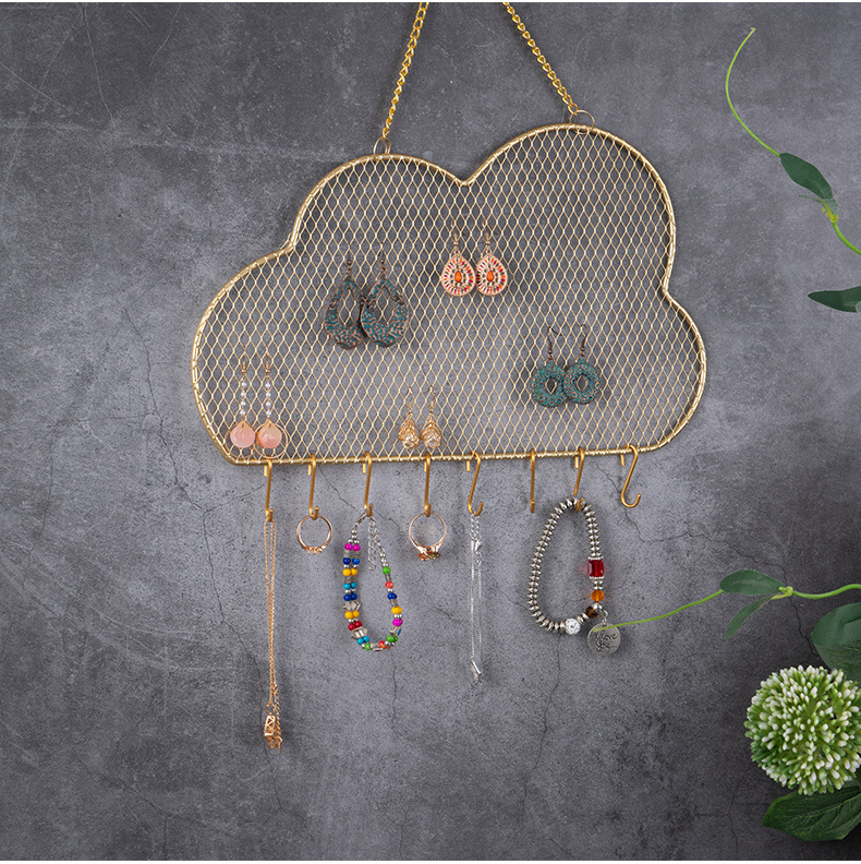 1 Piece Fashion Clouds Round Square Metal Hollow Out Jewelry Rack display picture 2