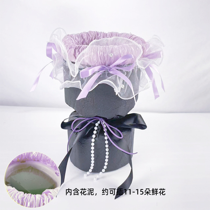 七夕情人节公主风花束成品花壳免包DIY插花材料零食水果鲜花包装|undefined