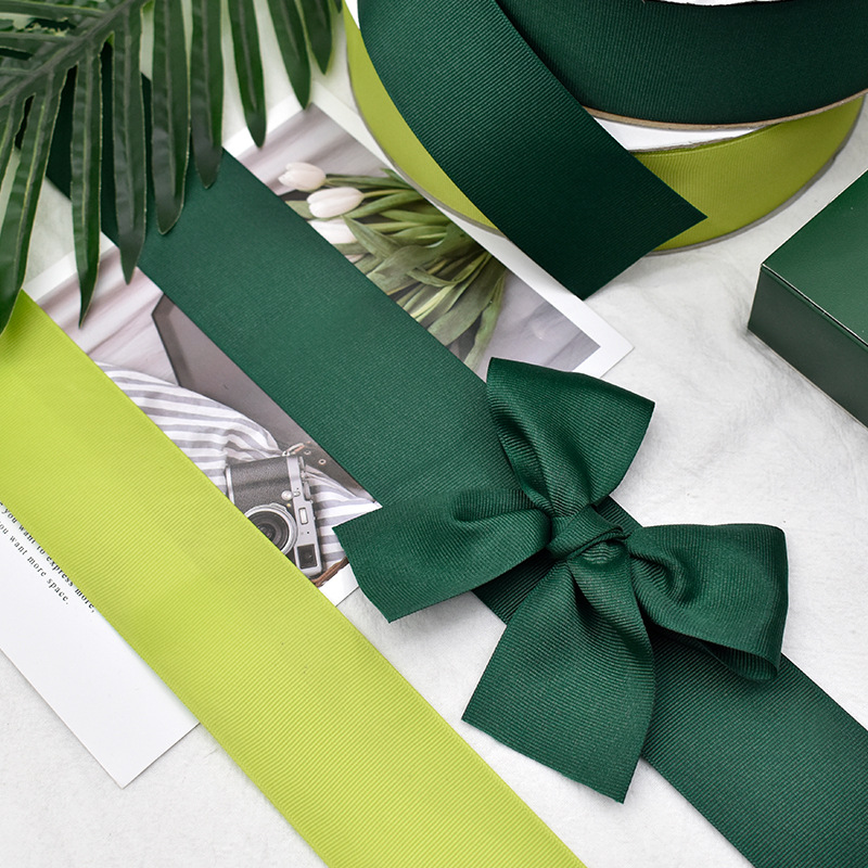 Factory wholesale 5CM ribbed ribbon tie for bedding four-piece set handmade bow ribbon can be printed