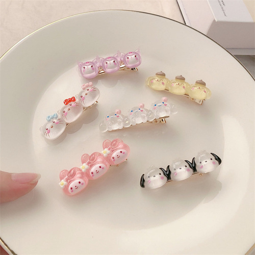 Cute and versatile girl duckbill clip Pacha dog Kurome ins cartoon hairpin student bangs clip hairpin headdress
