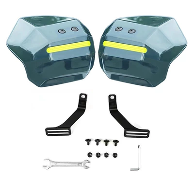 Motorcycle Handlebar Protector – Motorcycle Handle Cover - dark-green-reflective-hand-guard-free-installation-accessories