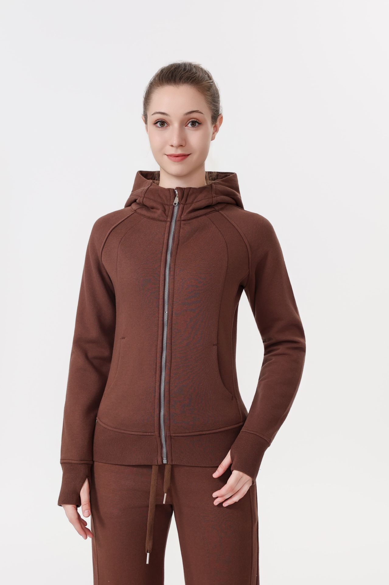 Baked brown [slim fit sweatshirt]