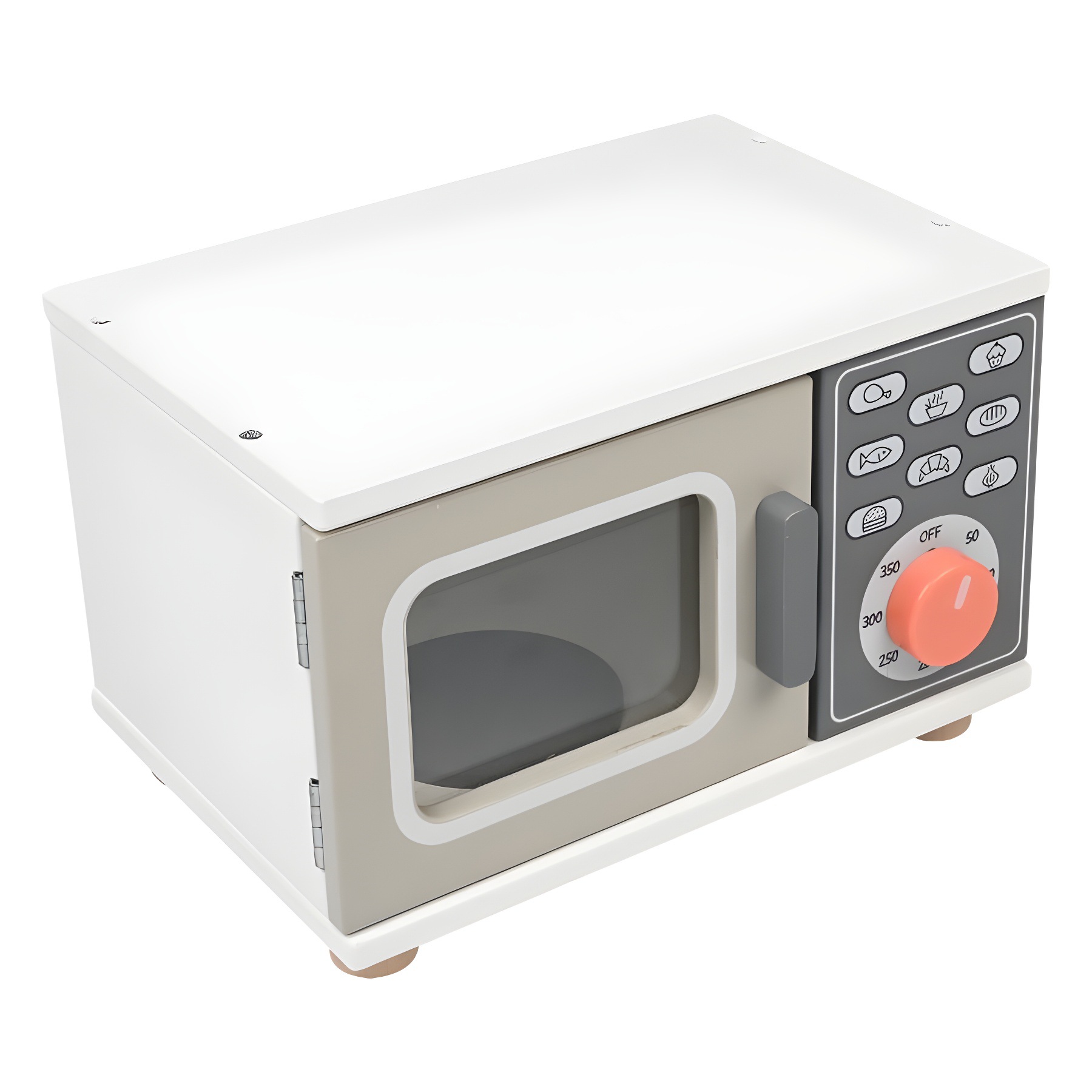 Niños de 3 - 6 años de edad, cocina para niños y niñas, juguetes de microondas de madera simulación juguetes de cocina