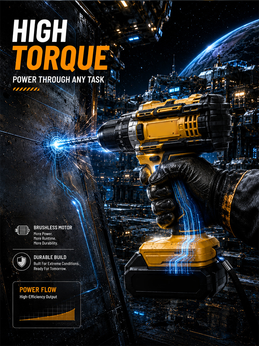 21V Cordless Lithium Impact Drill Handheld Electric Drill Dual Speed Charging Drill Pistol Grip Drill Electric Screwdriver Drill Set