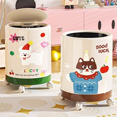 ダックスフントゴミ箱、家庭用リビングルーム、大容量バケツ、軽くて豪華な高級寝室、蓋付きの見栄えの良い新しい紙バスケット