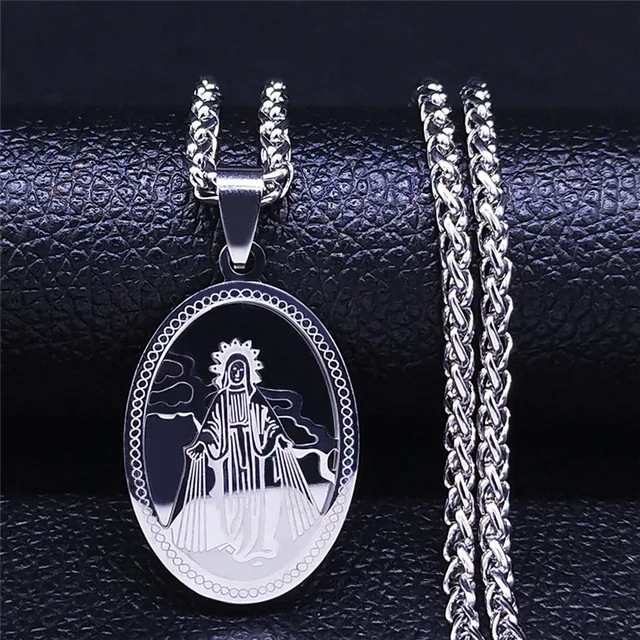 Vintage Square Medal Necklace 4