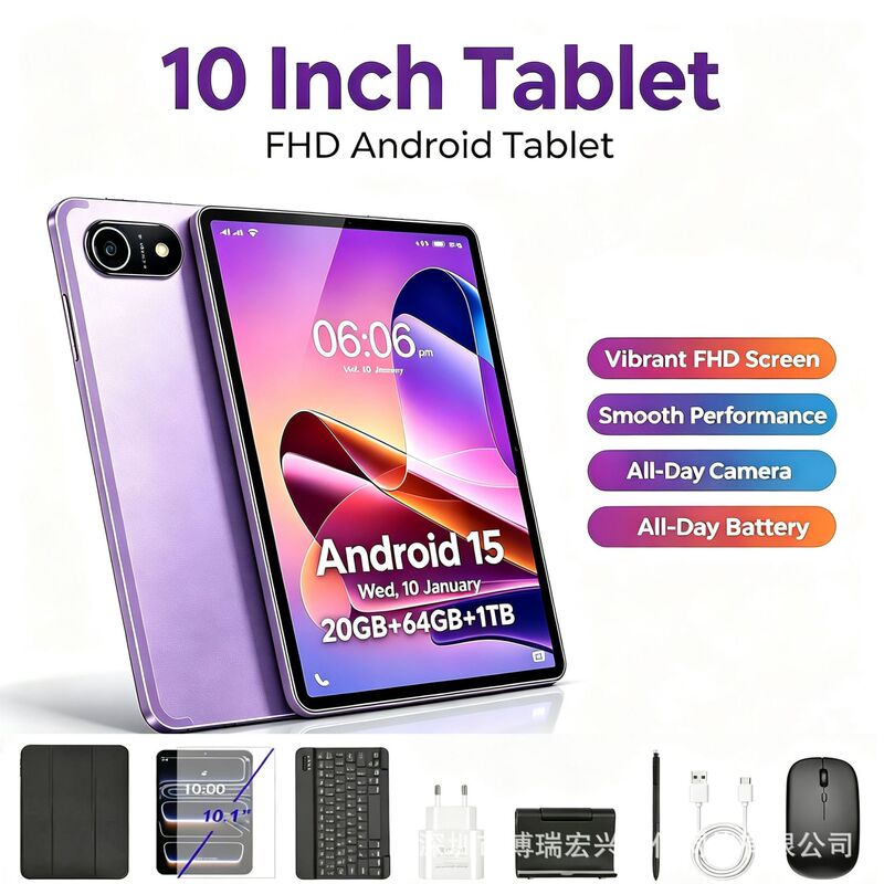 Cross-Border Exclusive Supply of Google Android Tablets with 10inch Ips High-Definition Screen, Smart Bluetooth, Dual Sim Dual Standby, Aliexpress