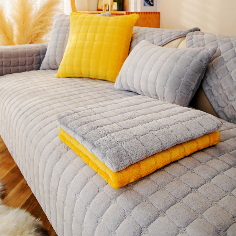 Winter plush sofa