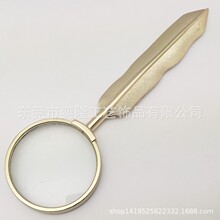 合金羽毛手柄3倍放大镜 老年人阅读手持高倍放大镜厂家定制批发