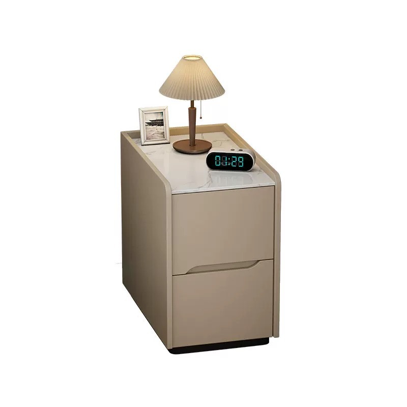 Super estrecha mesa de cabezal de cama inteligente multifuncional casera pequeño gabinete de dormitorio pequeño gabinete de cama lujoso alto sentido pequeño ultra estrecho