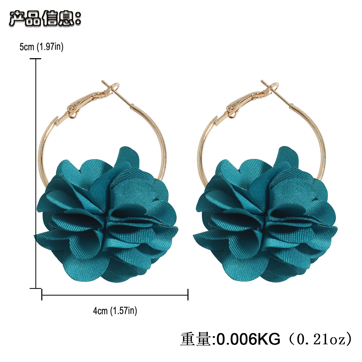 Nihaojewelry Jewelry Wholesale Fashion Fabric Flower Multi-layer Three-dimensional Earrings display picture 14