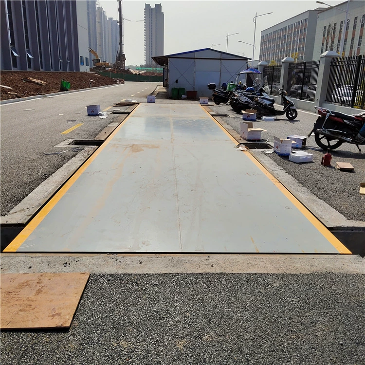 Электронные весы для грузовиков Foshan, тип «неглубокая яма», 3x 18m тонн, для строительных площадок, с подключением к компьютеру, SCS-120T