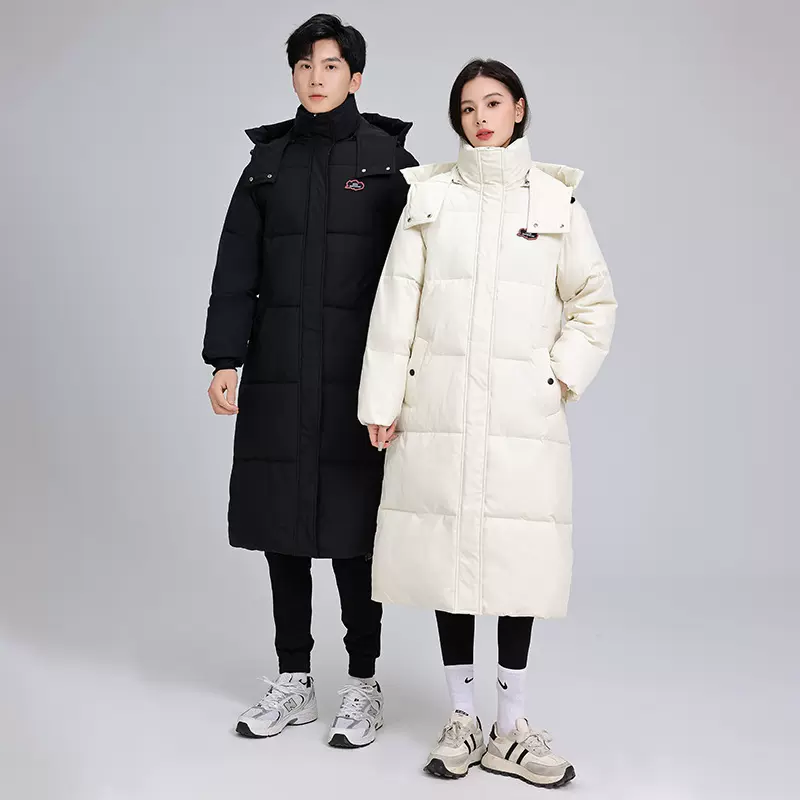 棉服男女冬季2025新款棉衣加长款跨境宽松情侣加厚连帽棉袄外套潮