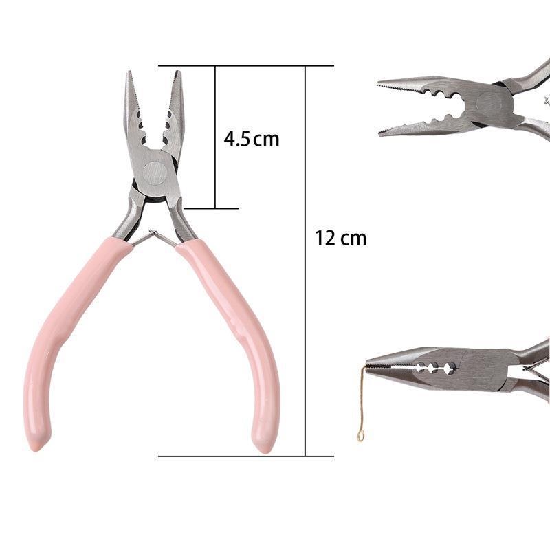Powder handle 3 -hole steel tongs (with teeth)