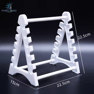 White Triangular Plastic Graduated Straw Holder Pipette Holder Straw Holder Removable