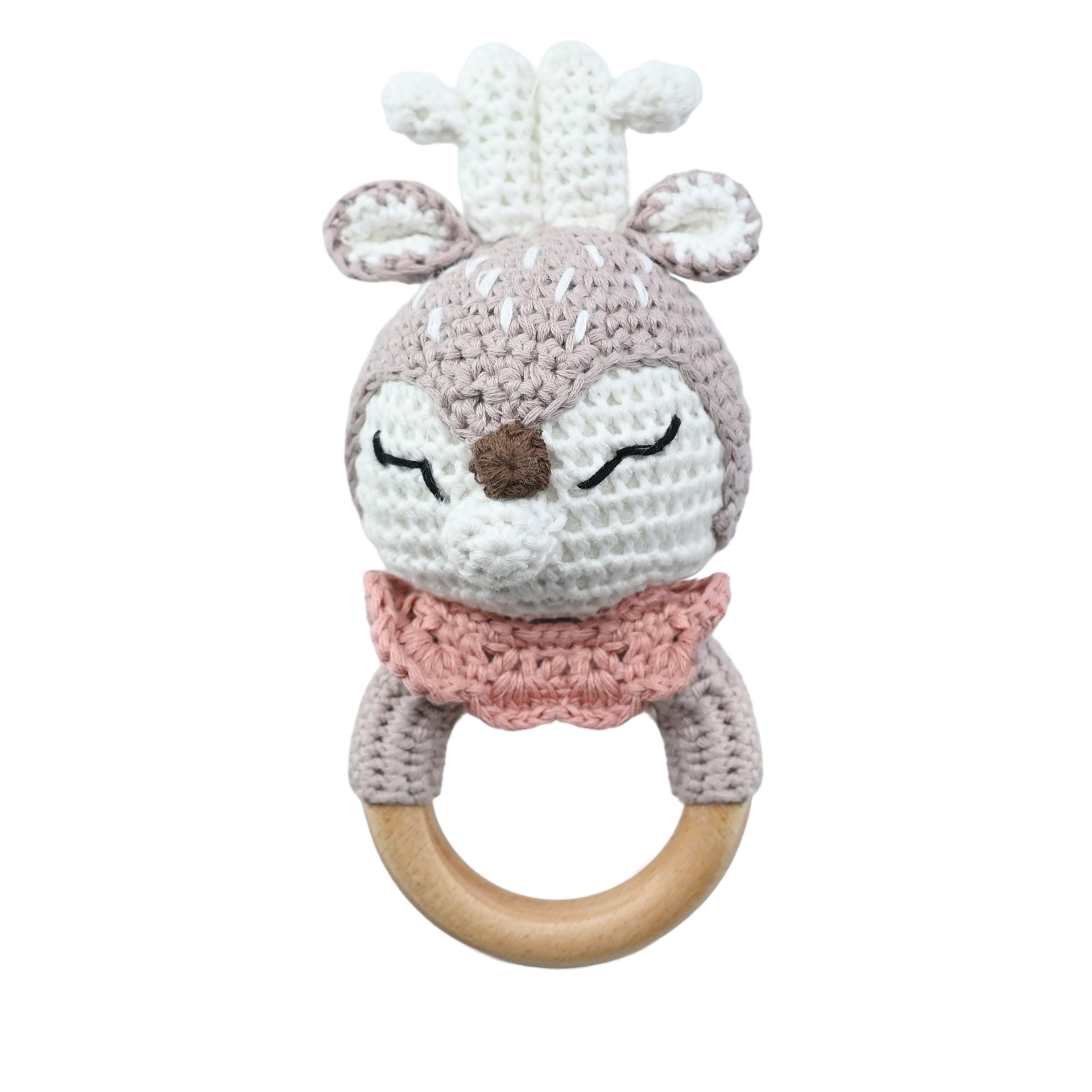 Productos para bebés círculos de haya para bebés, bebés creativos, manos tranquilizadoras, cuentas, ganchillo de animales, campanas