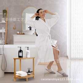 竹制浴室凳家用两层置物架浴室储物架洗手间实木三角登沐浴凳