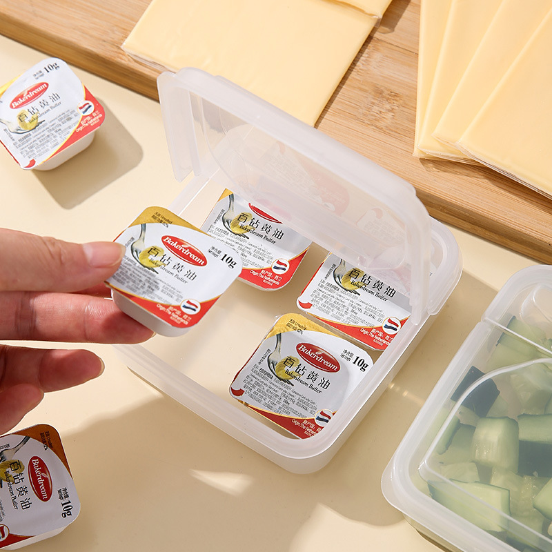 Caja de queso, caja de sellado de frutas, refrigerador, caja de almacenamiento de mantequilla, caja de almacenamiento de condimento de queso, caja de almacenamiento