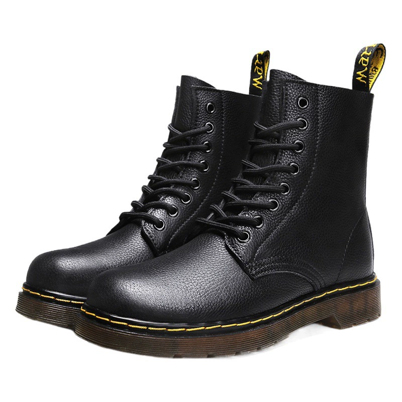 Ботинки Martin с рисунком личи 1460, женские ботильоны из мягкой воловьей кожи для пар, британские байкерские ботинки из натуральной кожи с круглым носком