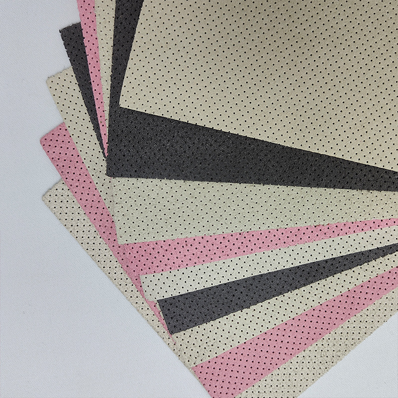 厂家批发汽车座椅革 透气打孔皮防滑耐磨汽车内饰革pvc革坐垫皮料