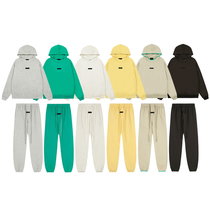 Cross-Border Men's and Women's American High Street Fog Multi-Line Essentials Hooded Casual Suit Sweatpants Autumn and Winter Sweatshirts