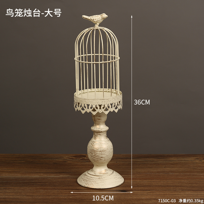 复古欧式铁艺烛台摆件家用餐桌浪漫烛光晚餐道具三头法式蜡烛台座|undefined