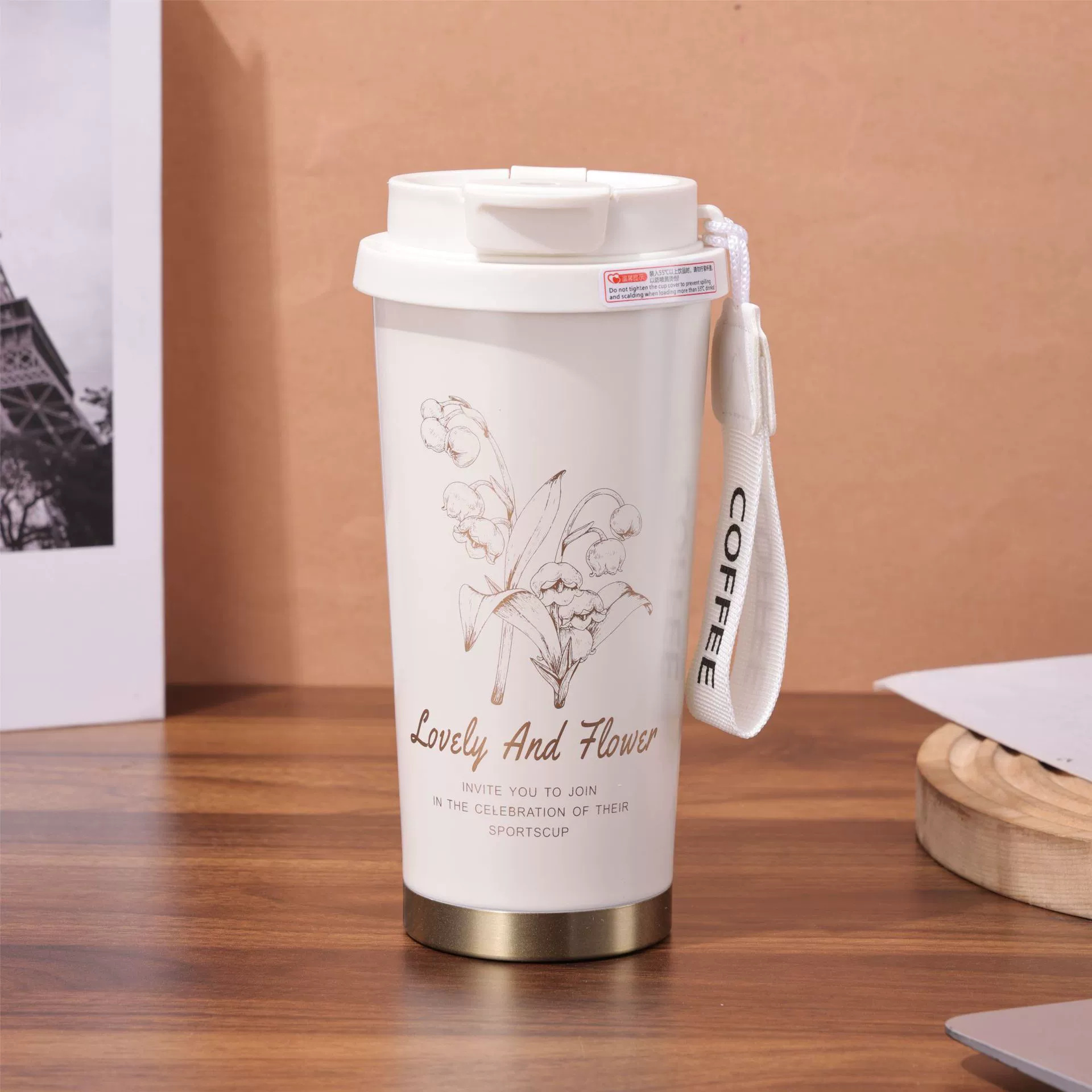 황금빛 꽃 흰색