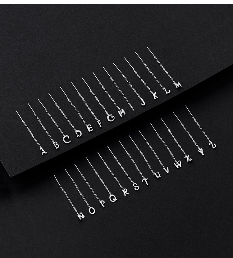 Simple Style Letter Sterling Silver Plating Ear line 1 Piece
